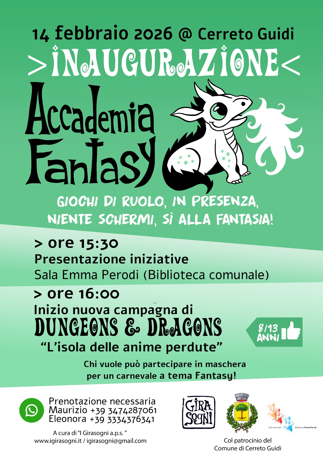 Accademia Fantasy - Giochi di ruolo in presenza - Locandina