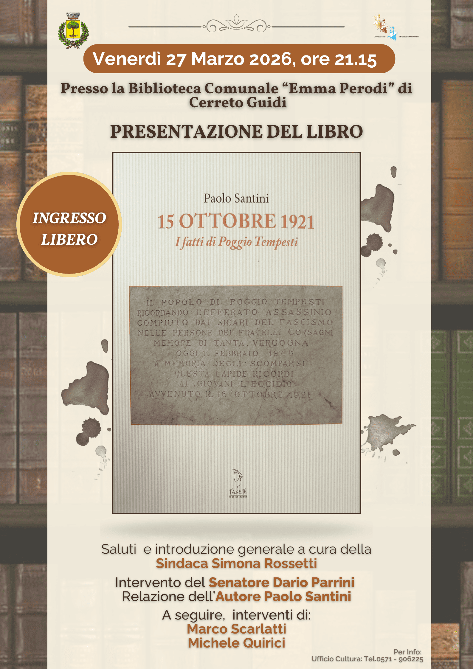 Presentazione del libro di storia locale - Locandina