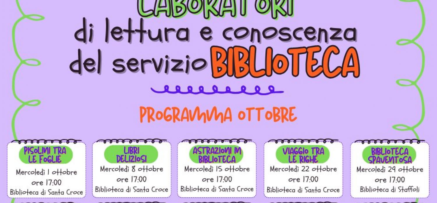 Il mese di ottobre in biblioteca