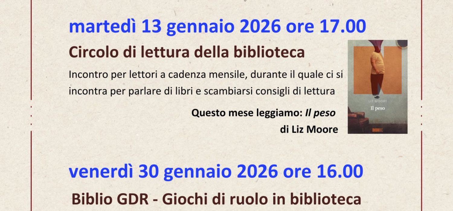 Gennaio '26 in biblioteca. Gambassi