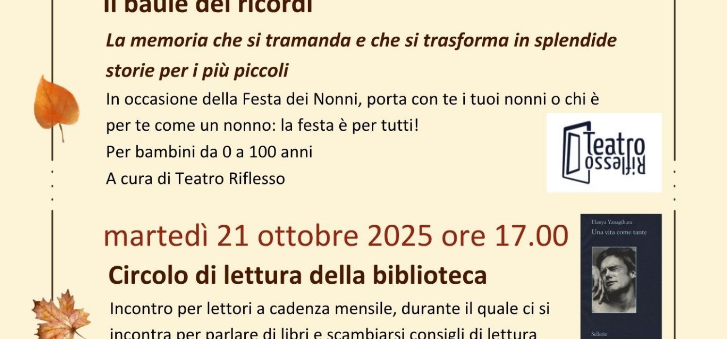 Ottobre in biblioteca
